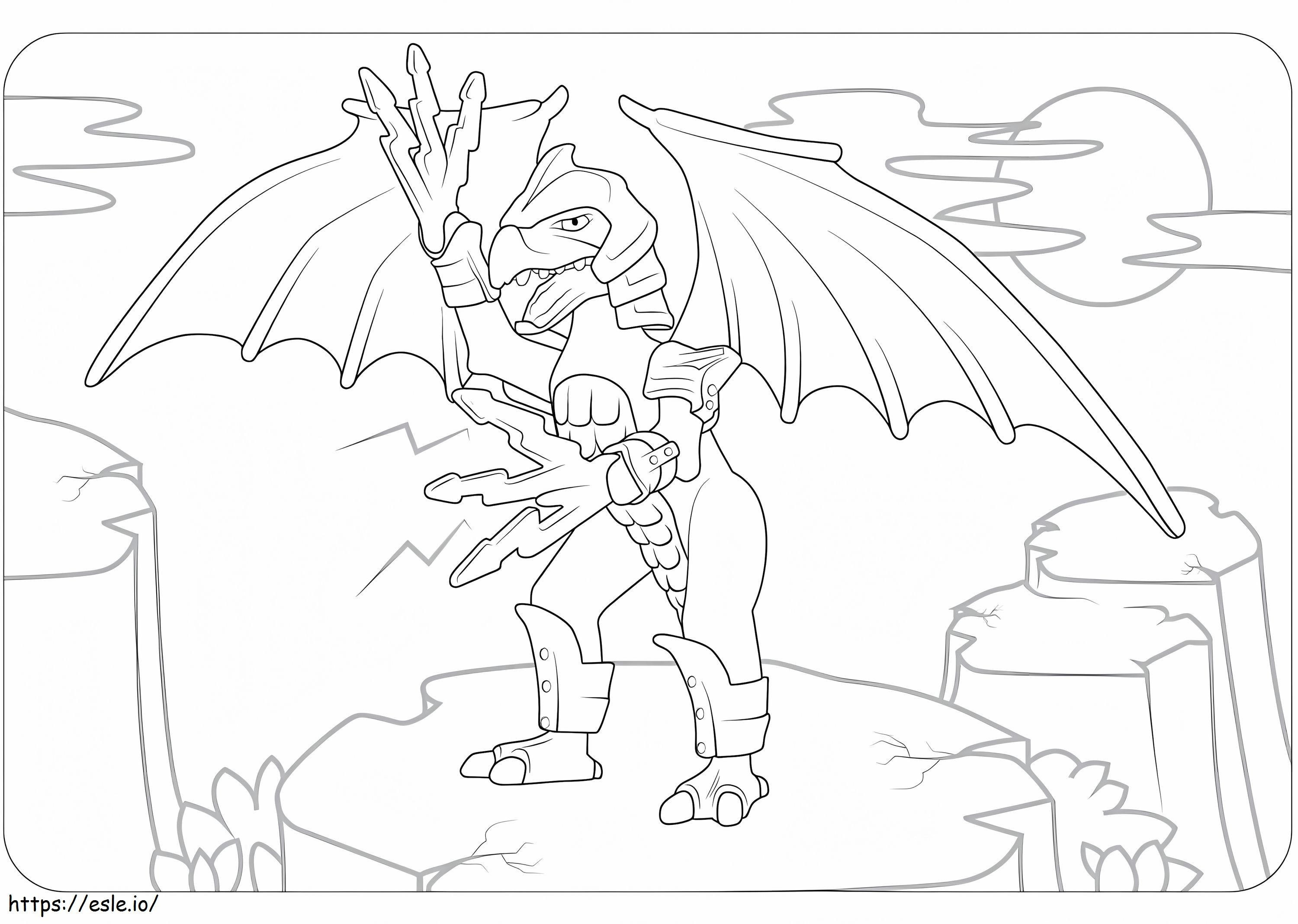 Dragão Playmobil para colorir