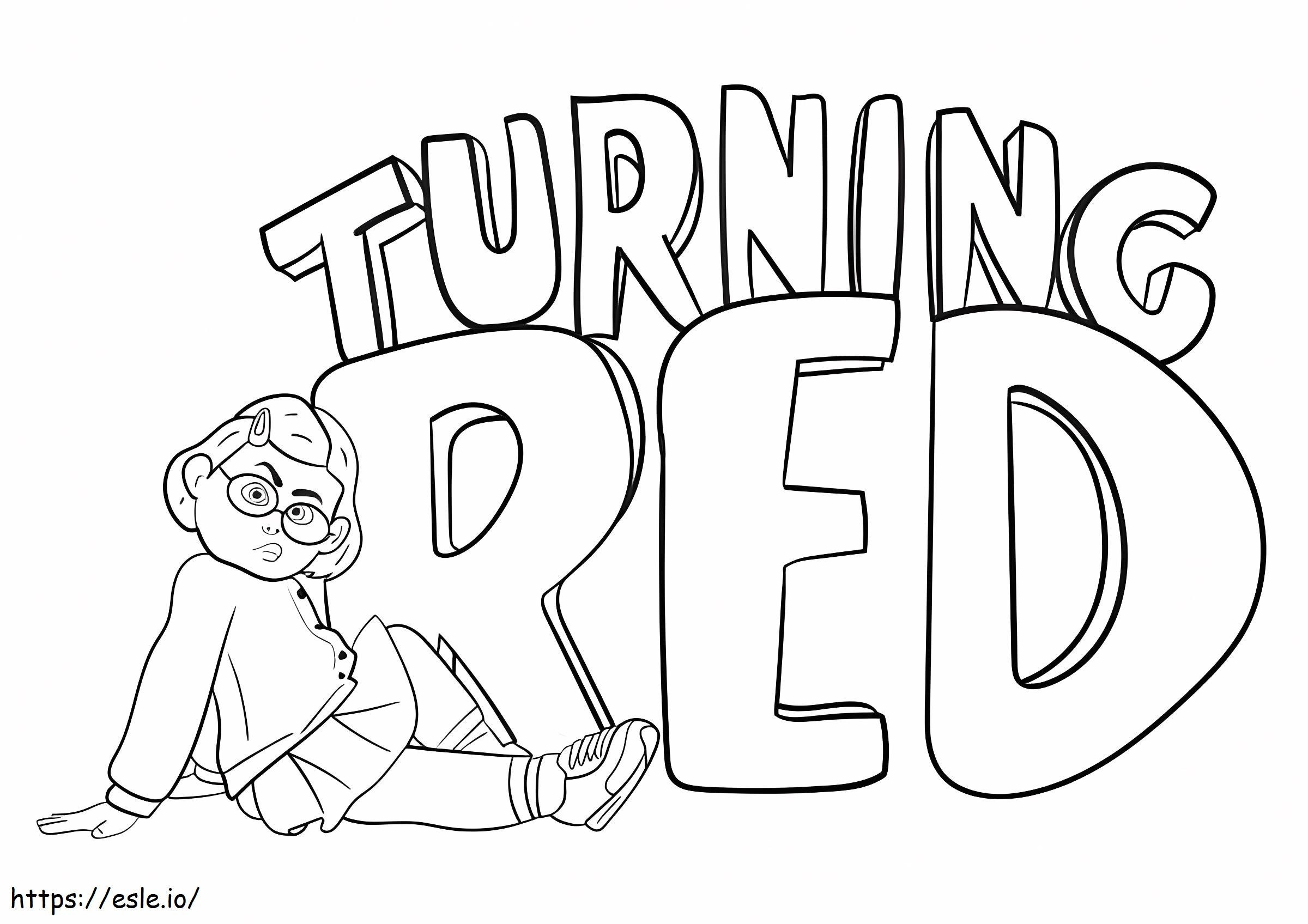 Turning Red For Kids coloring page