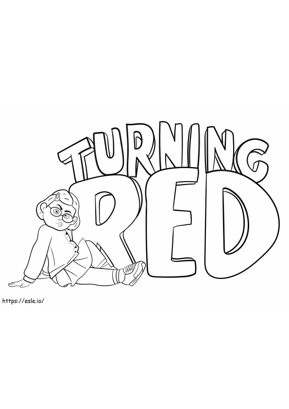 Turning Red For Kids coloring page