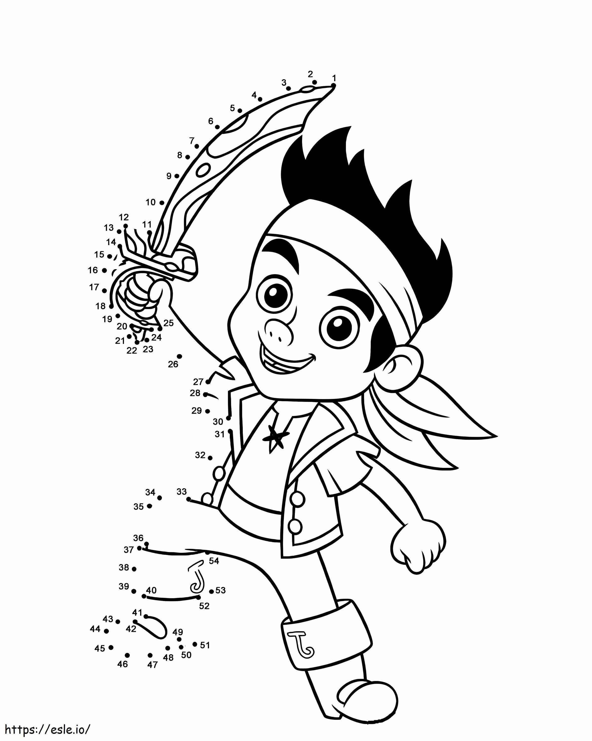 1543308192 Jake And The Neverland Pirates Dot To Dot coloring page