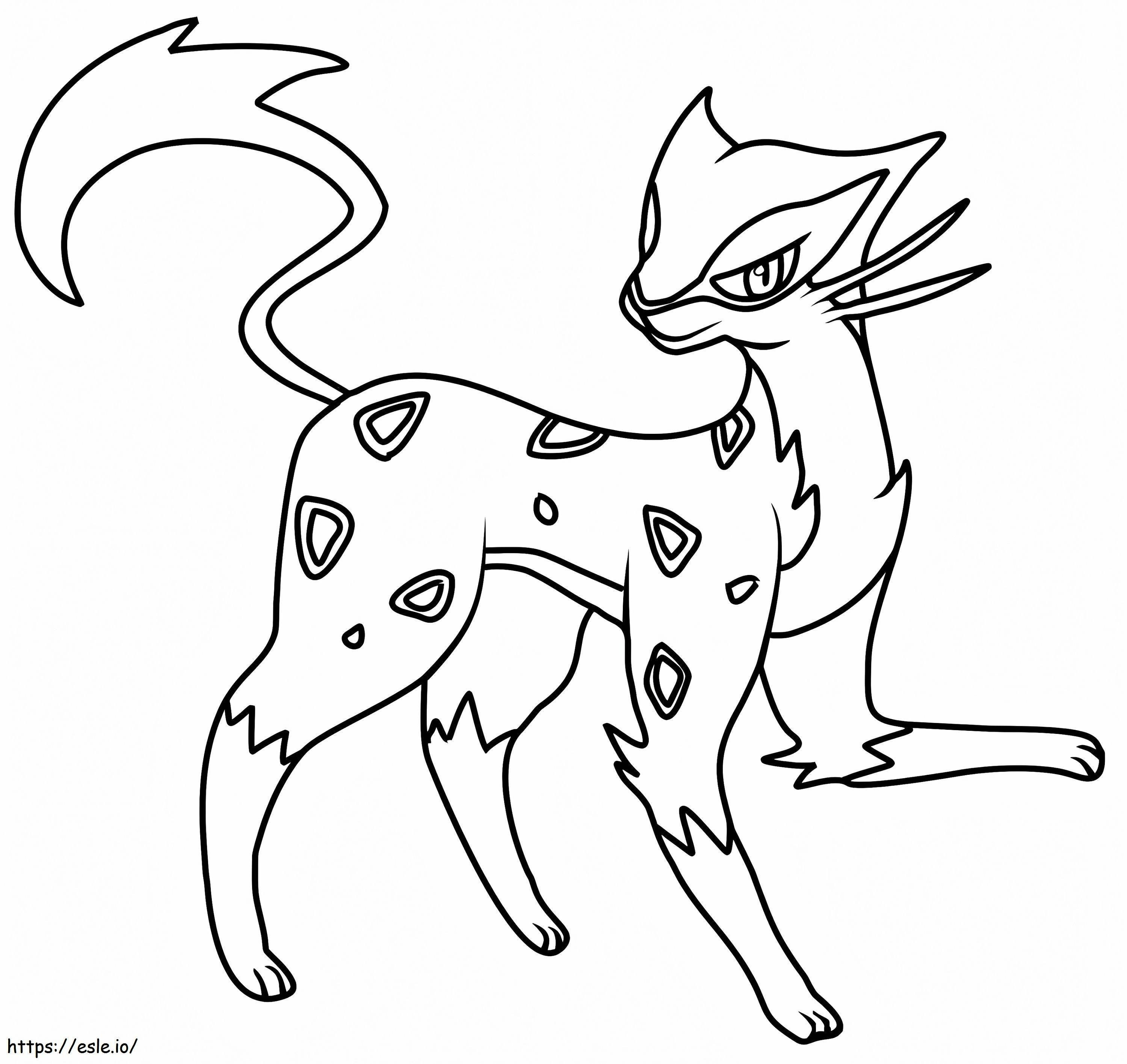 liepard coloring page easy pokemon