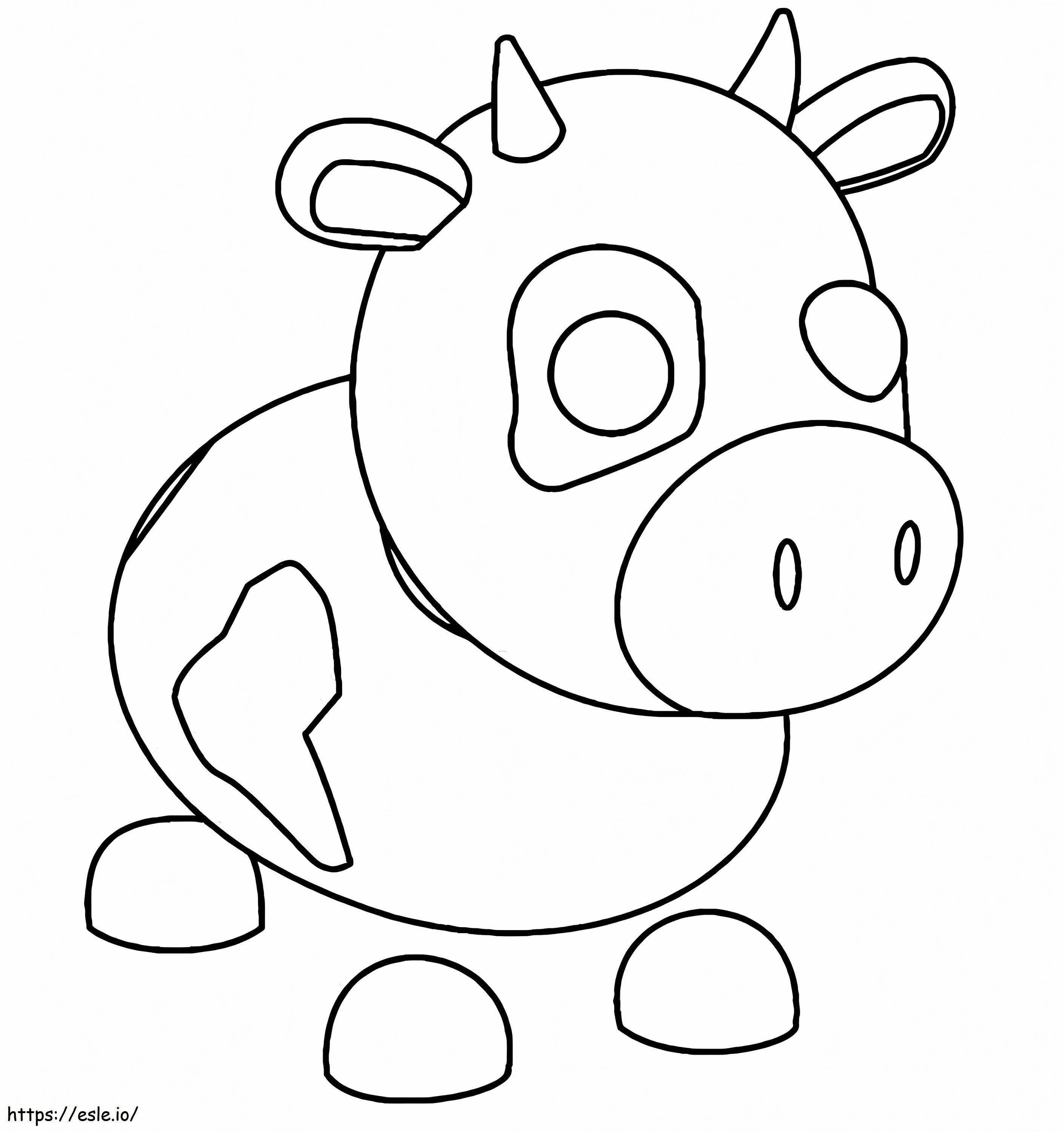 Coloriage Vache Adoptez-moi à imprimer dessin