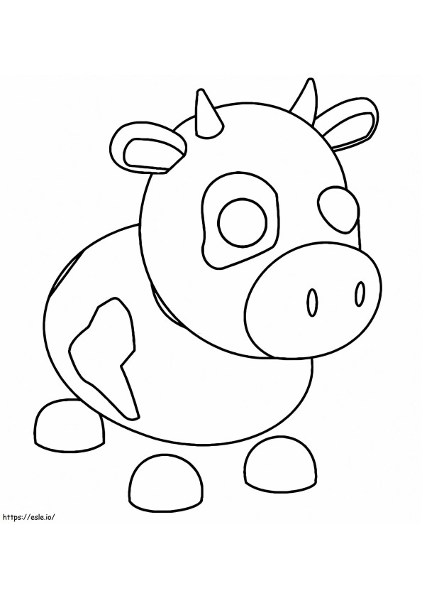 Coloriage Vache Adoptez-moi à imprimer dessin