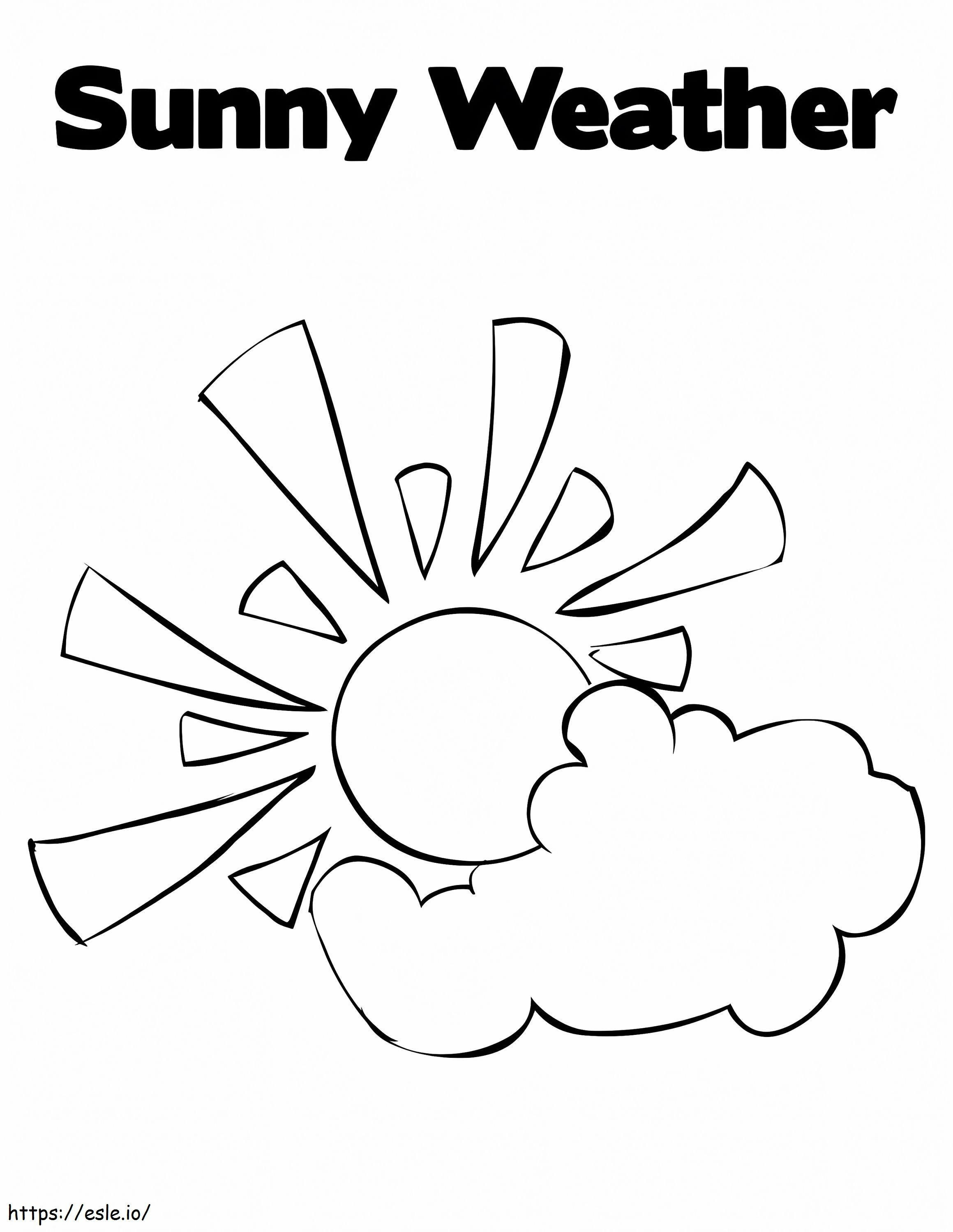 Sunny Weather coloring page
