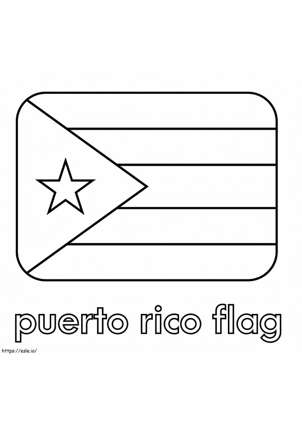 Printable Puerto Rico Flag coloring page