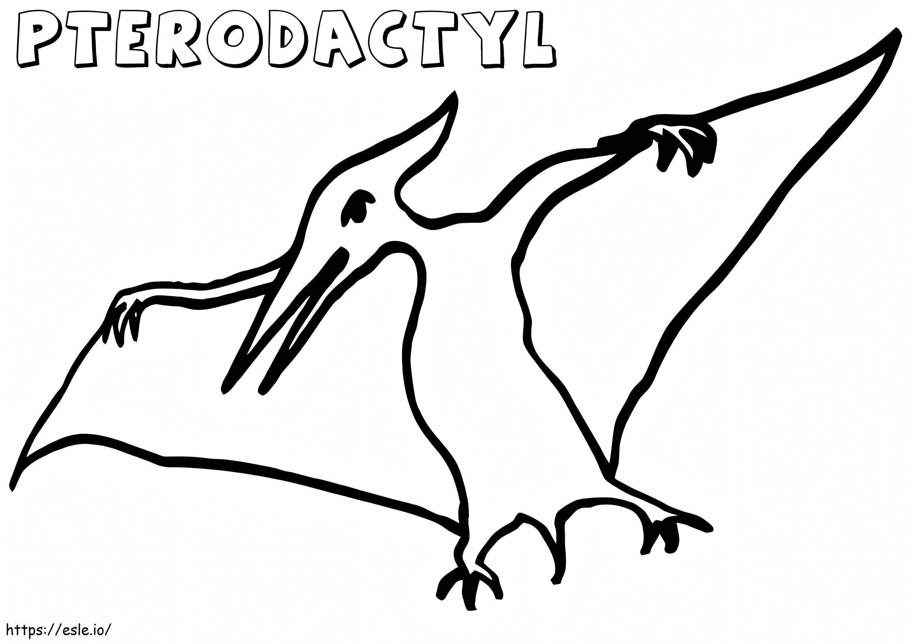 Egyszerű Pterodactyl kifestő