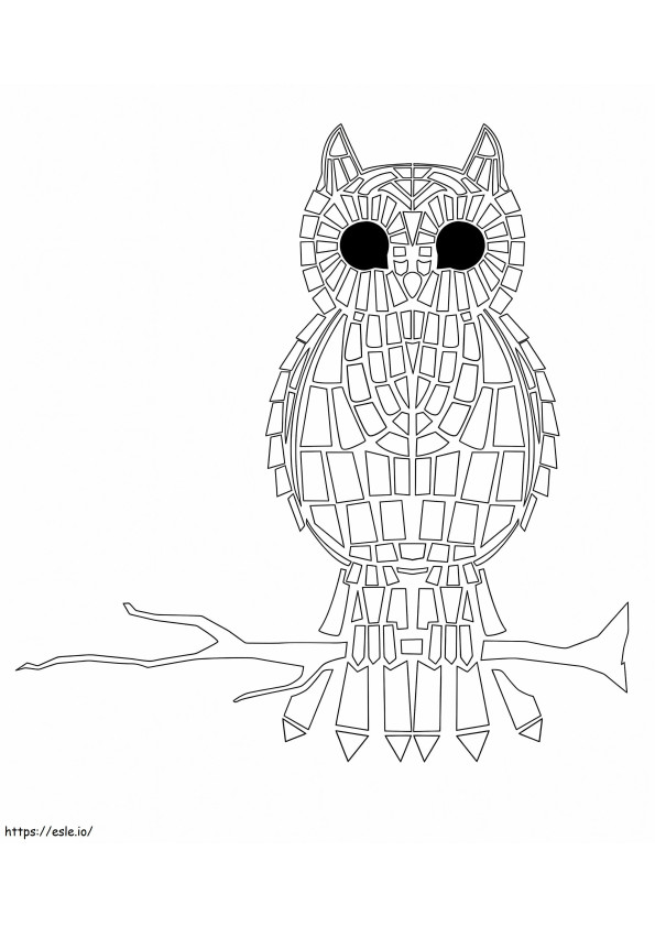 Mosaic Owl coloring page