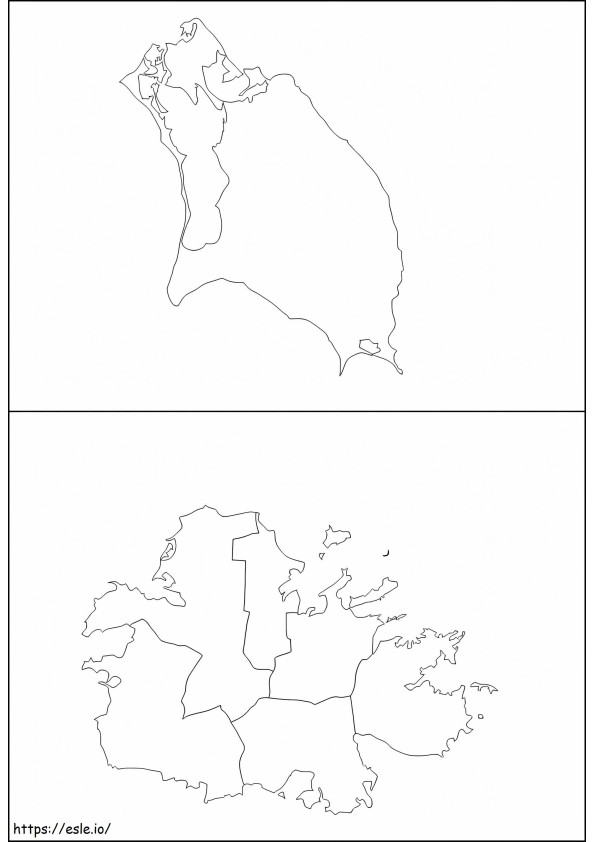 Mappa di Antigua e Barbuda