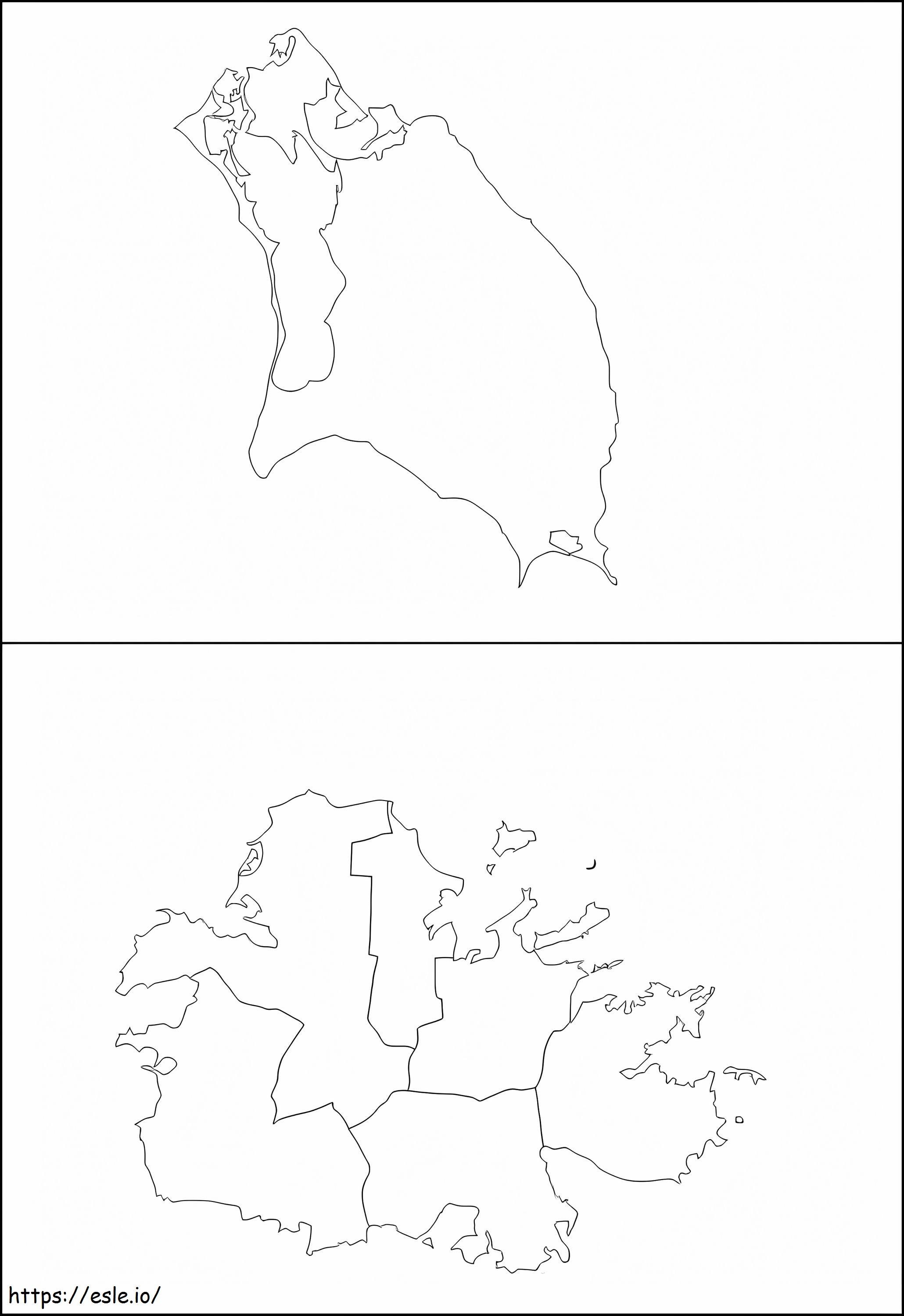 Antigua And Barbuda Map Coloring Page