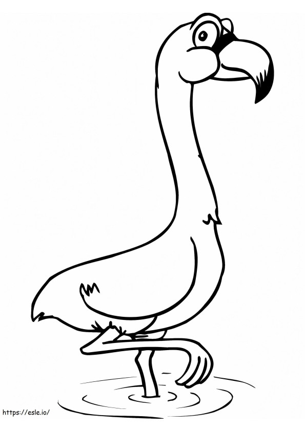 Flamingo yang lucu Gambar Mewarnai