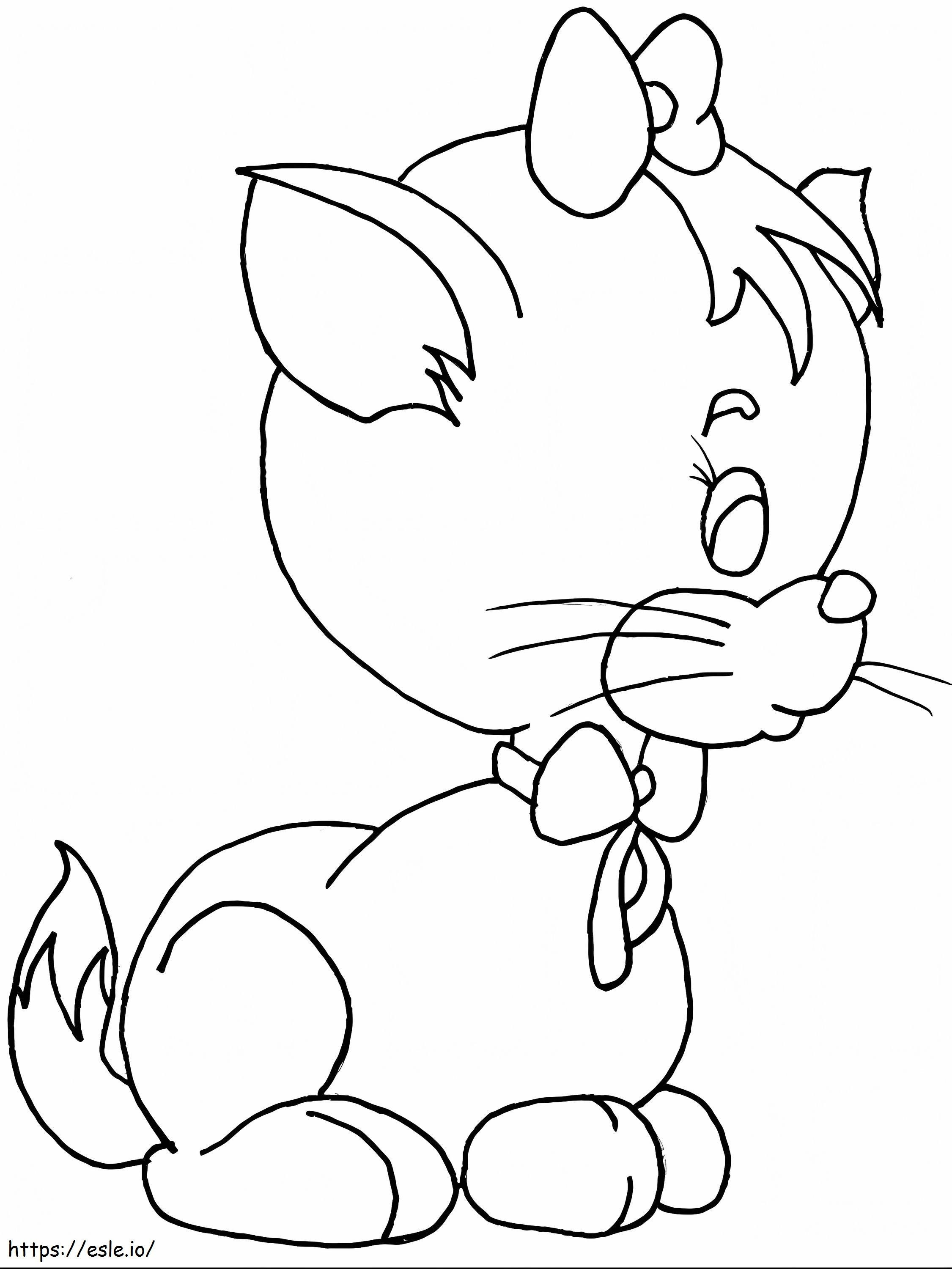 Kitten 1 coloring page