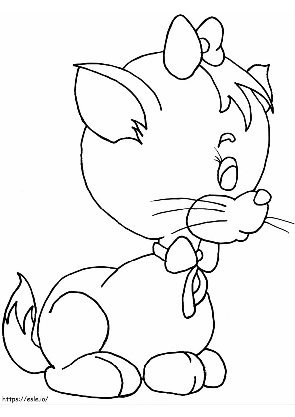 Kitten 1 coloring page