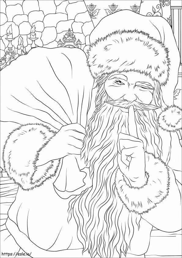 Coloriage Père Noël 8 à imprimer dessin