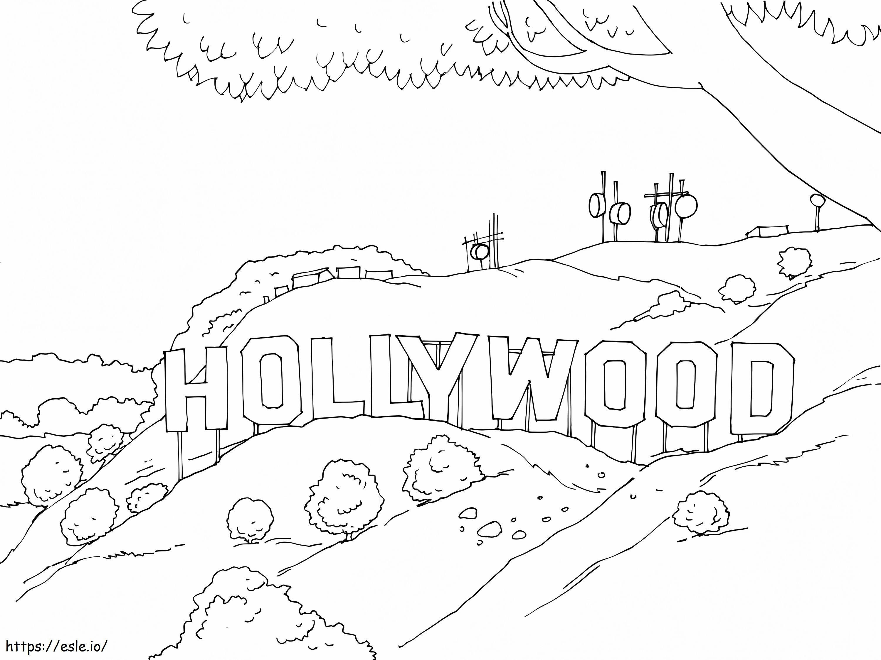 Hollywood coloring page