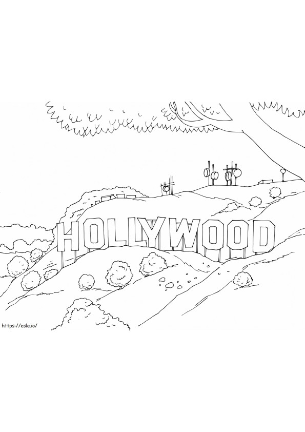 Hollywood kleurplaat