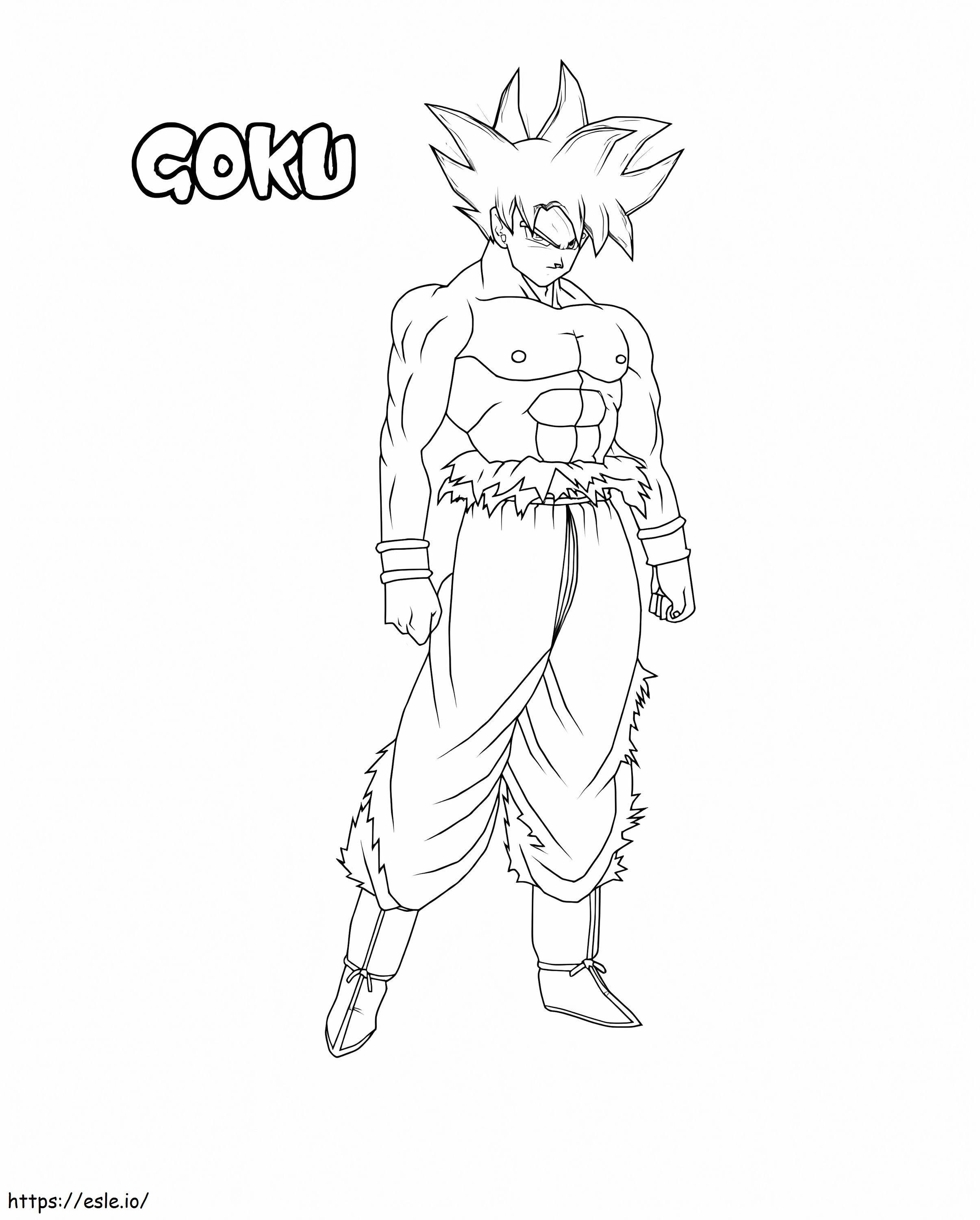 Goku Ultra Instinto värityskuva