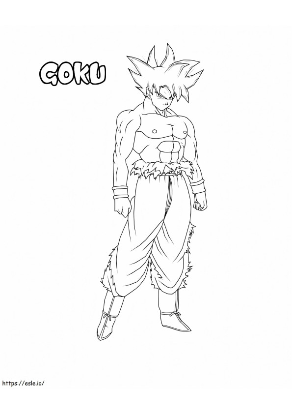Goku Ultra Instinto coloring page