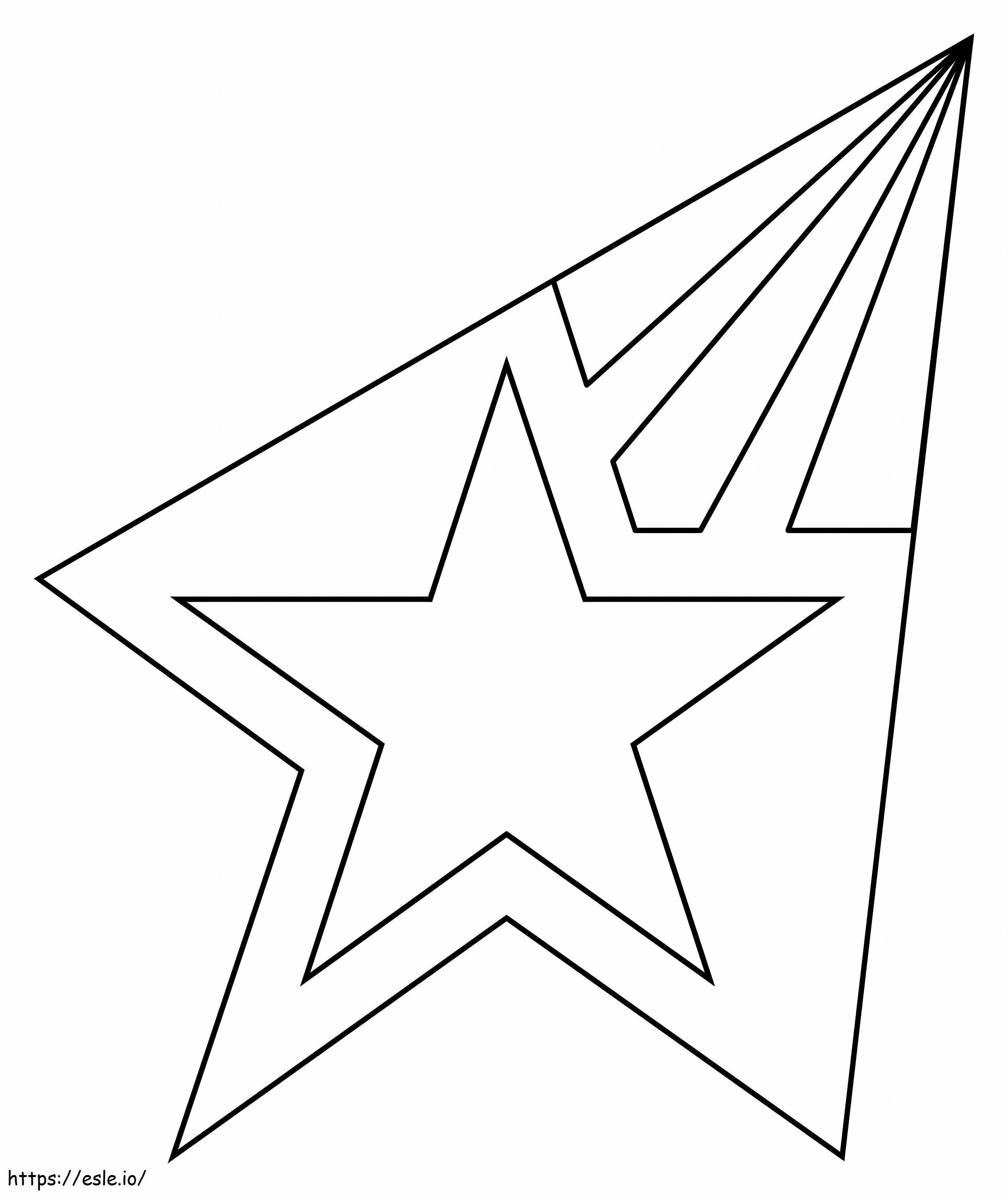 Basic Shooting Star coloring page