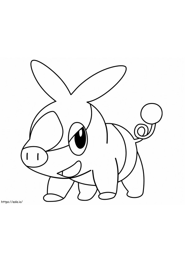 Tepig Pokemon 2 coloring page