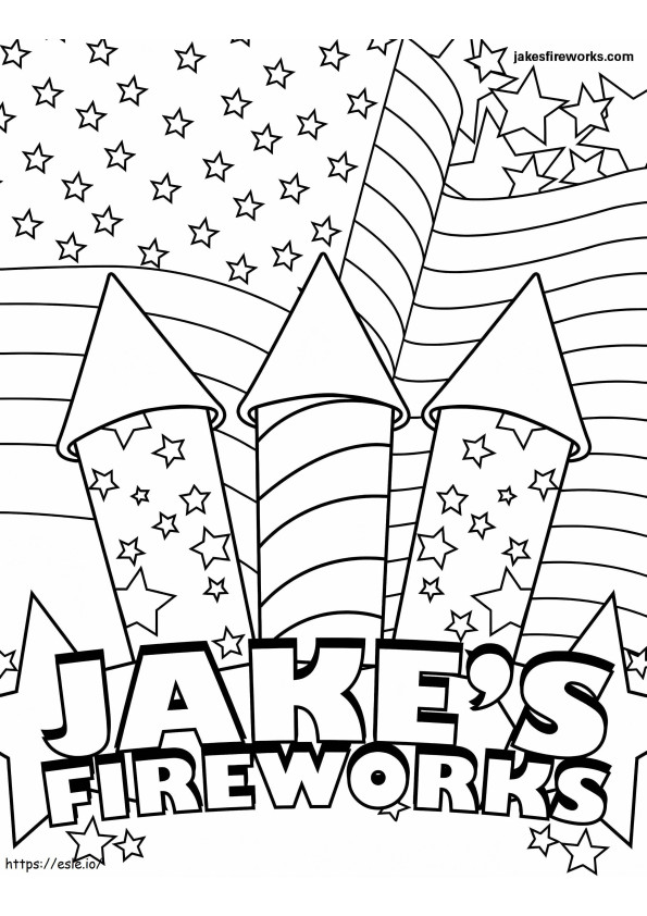 Jakes Fireworks coloring page