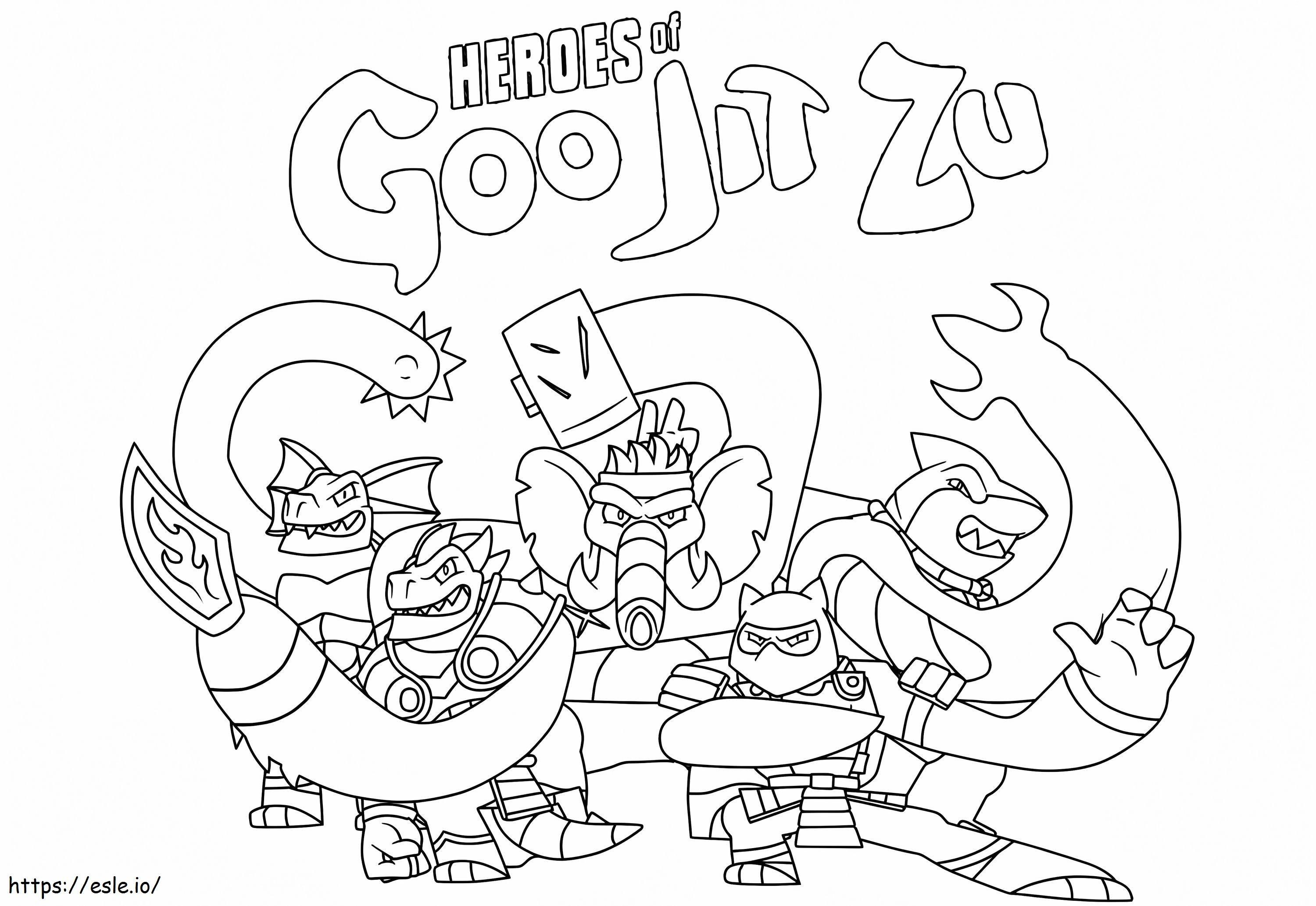 Heróis de Goo Jit Zu para colorir