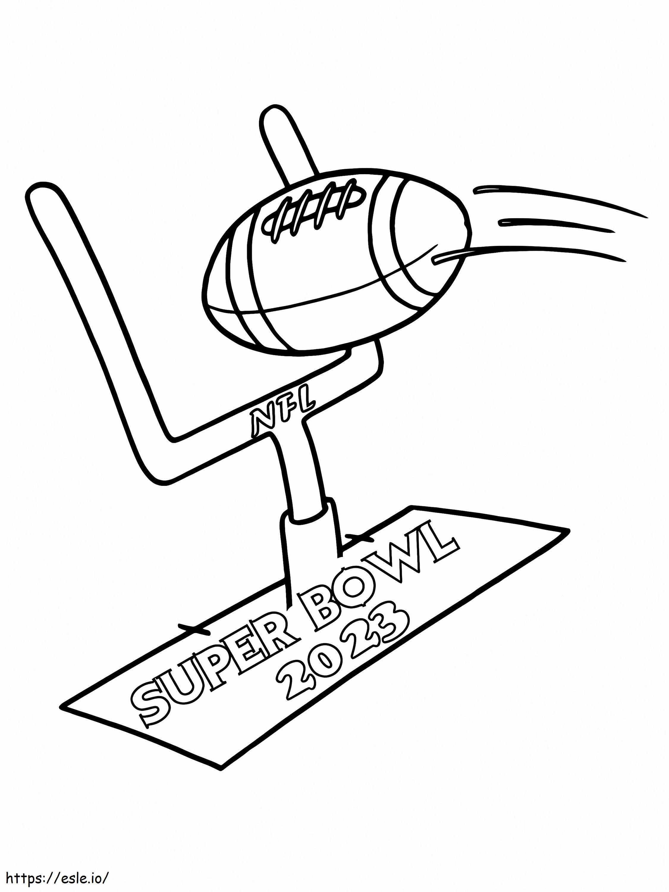 Coloriage Objectif du Super Bowl 2023 à imprimer dessin