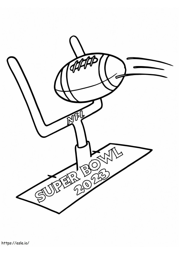 Coloriage Objectif du Super Bowl 2023 à imprimer dessin