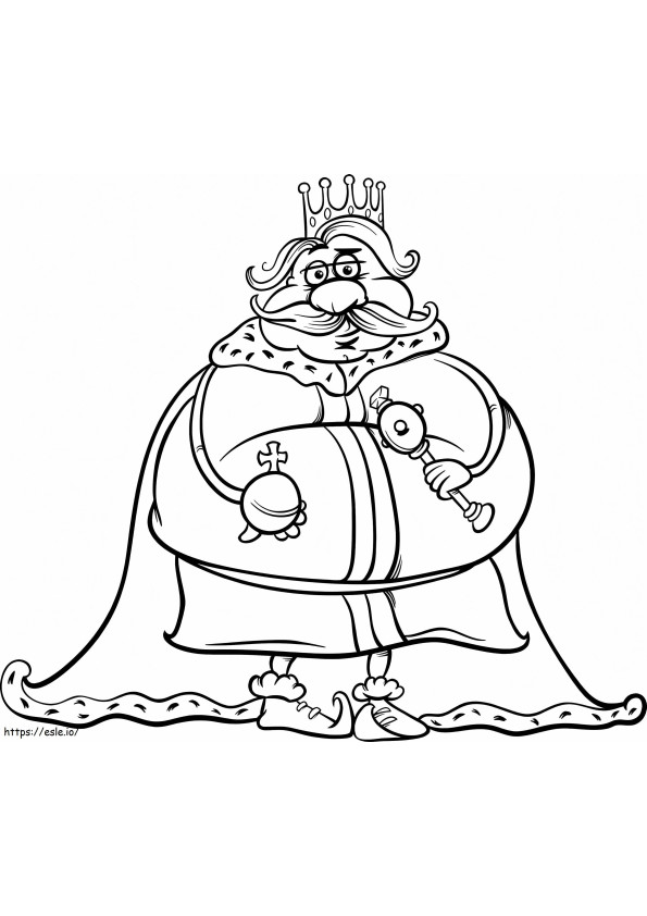 Fat King coloring page