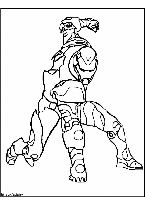 Desen de bază Ironman de colorat