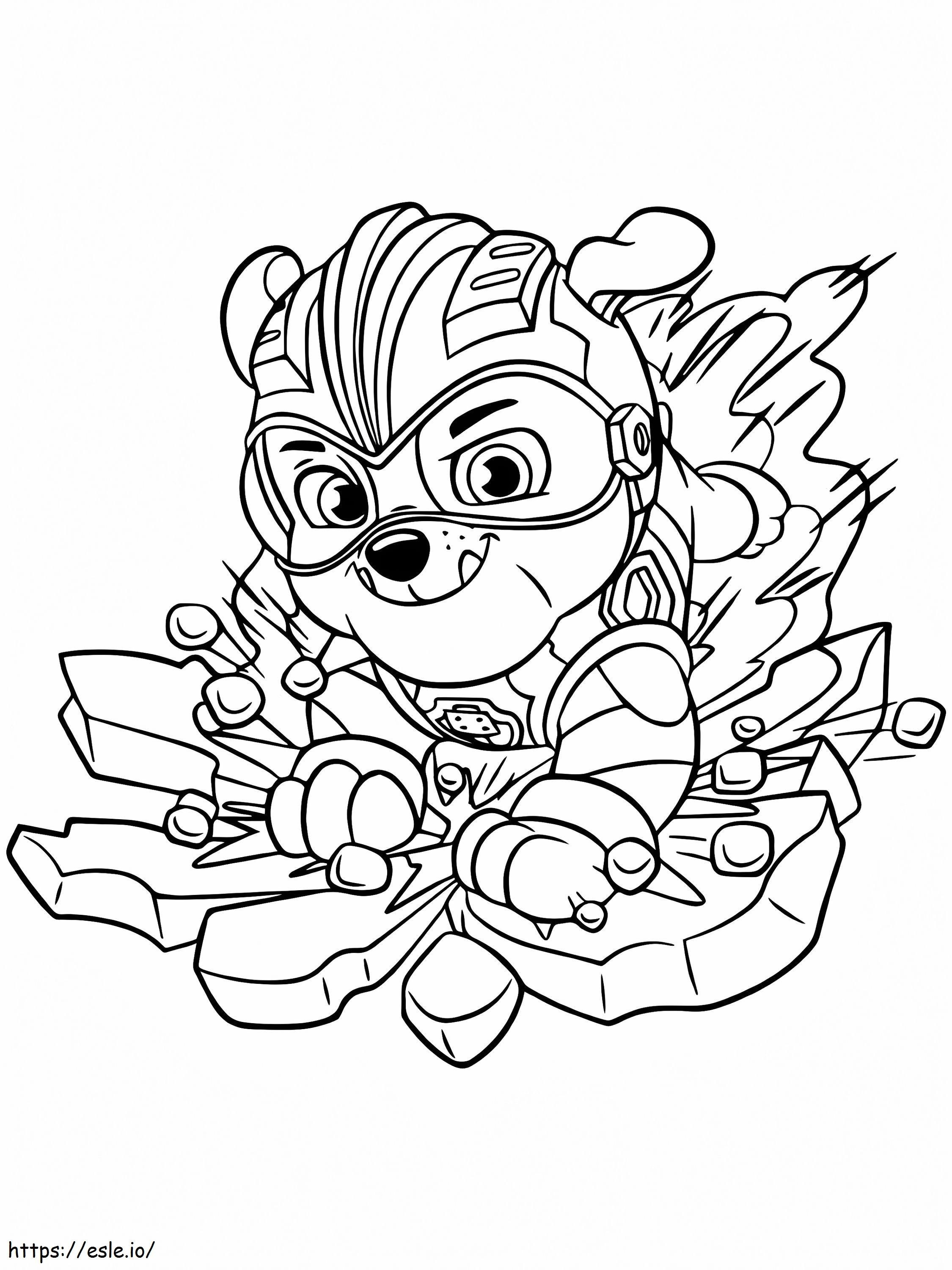 Mighty Pups Rubble Colouring Pages coloring page