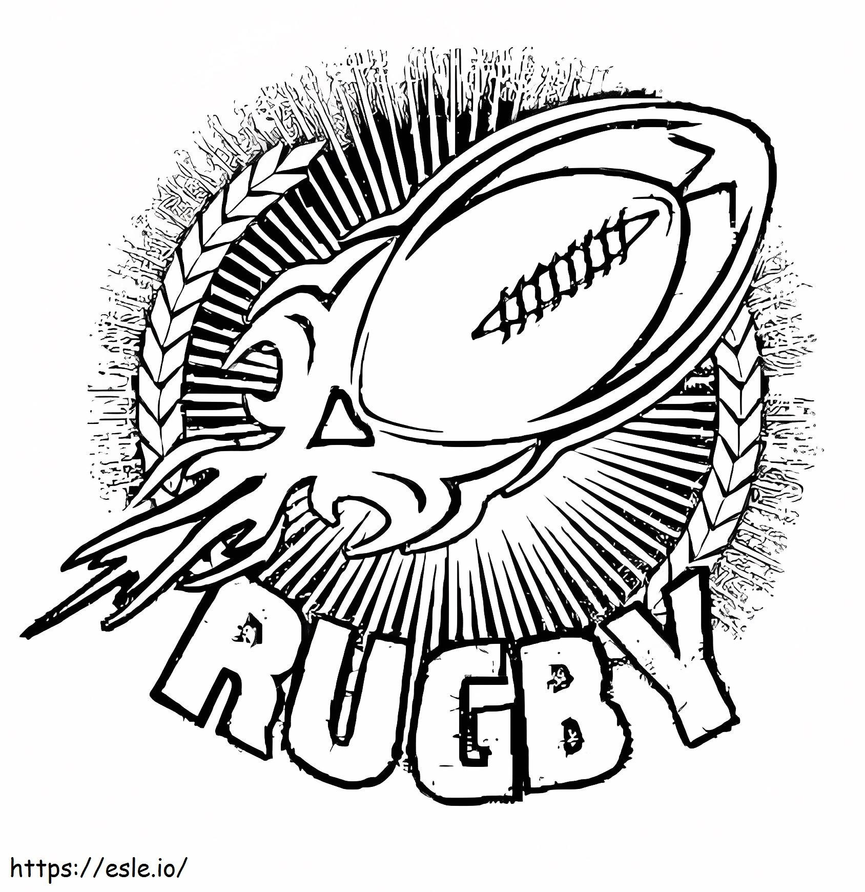 Free Rugby coloring page