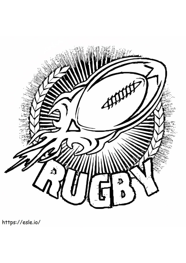 Free Rugby coloring page