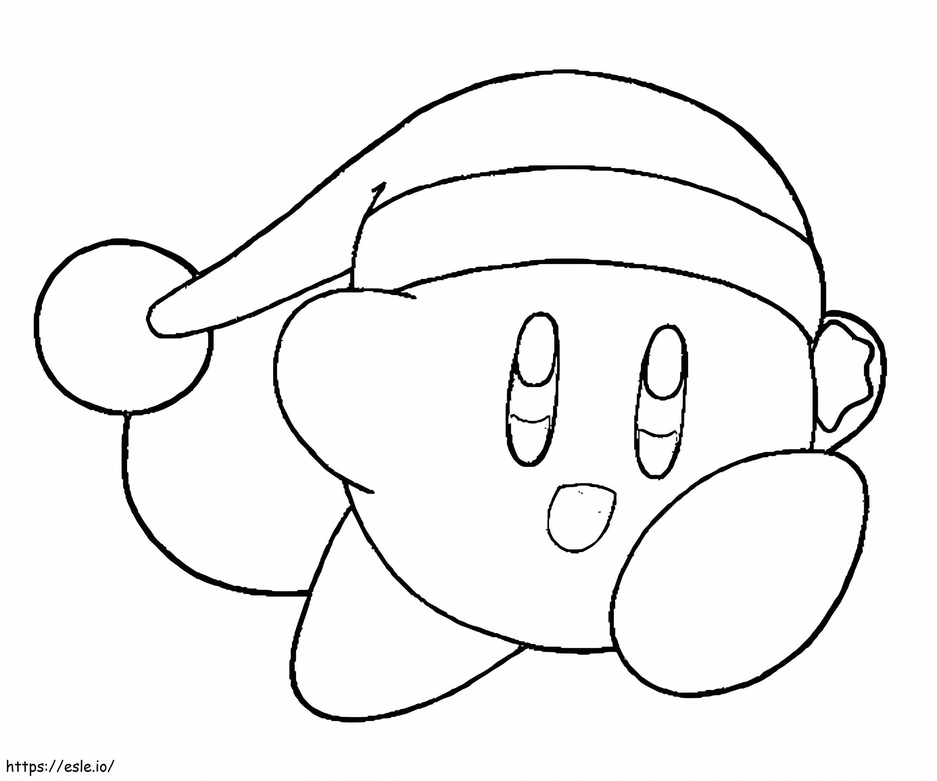 Kirby imprimible para colorear