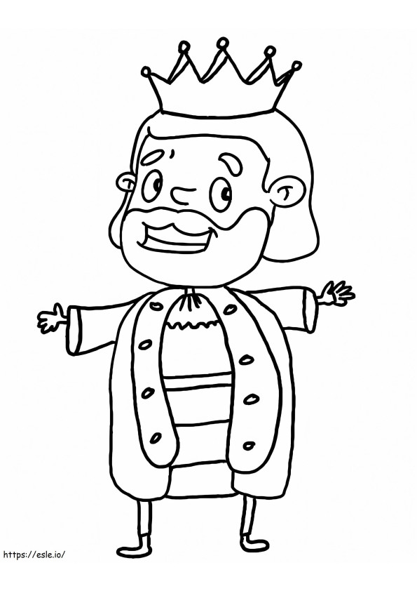 Funny King coloring page