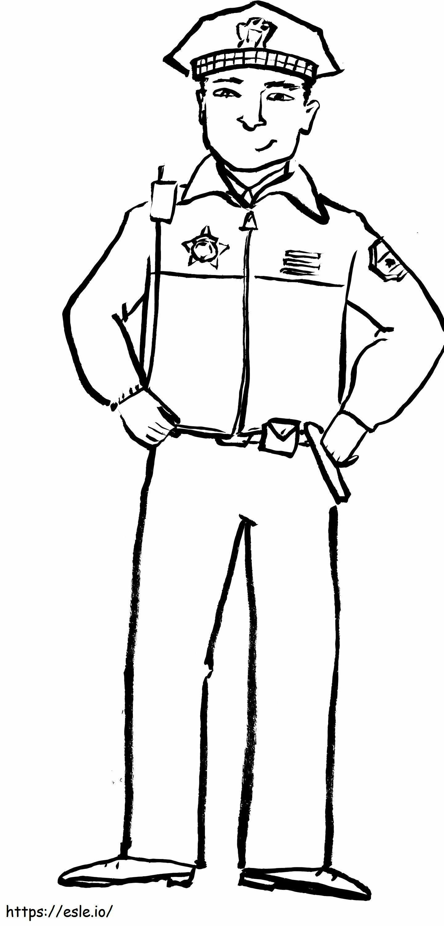 Police Drawing coloring page