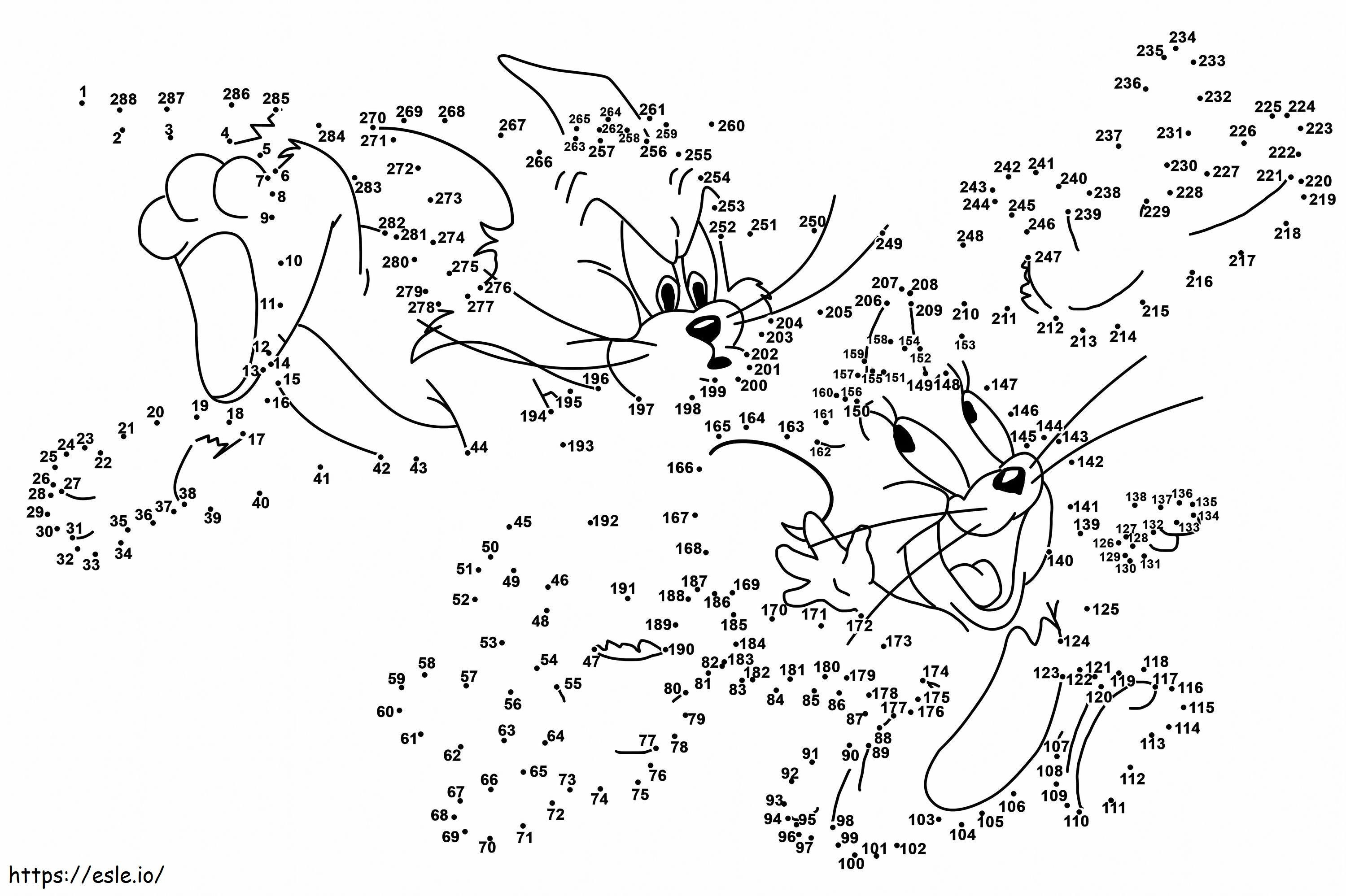 Tom ja Jerry Extreme Dot To Dots värityskuva