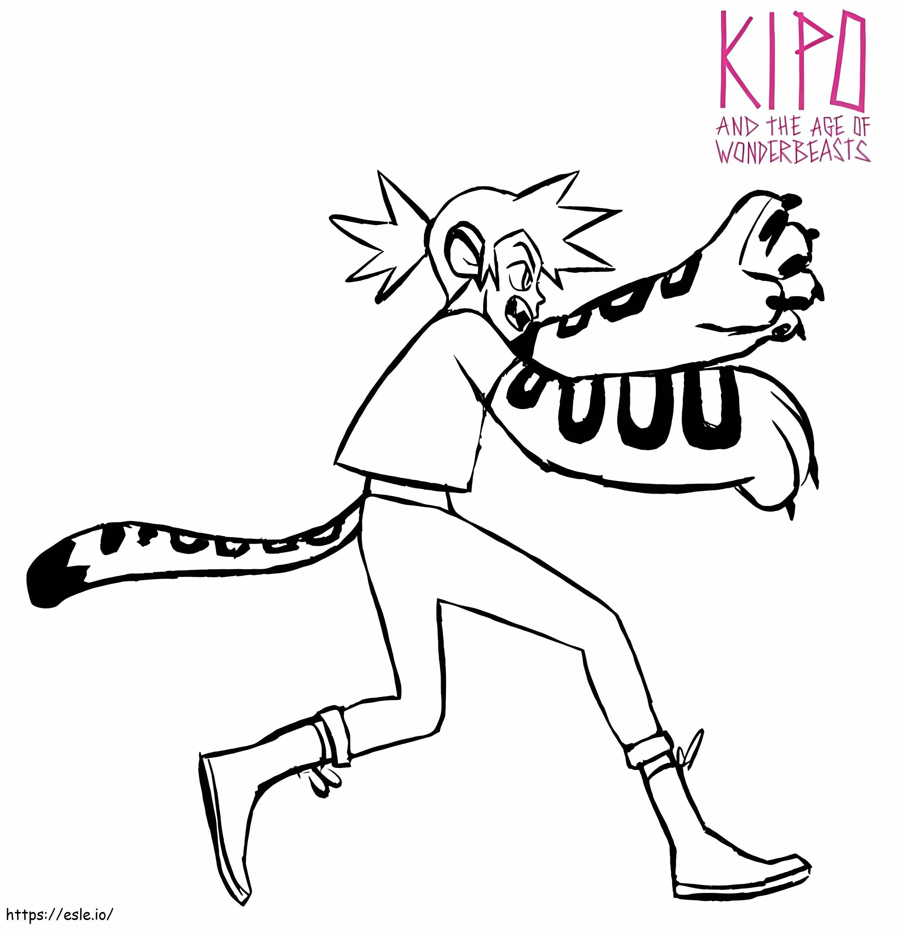 Kipo rennt ausmalbilder