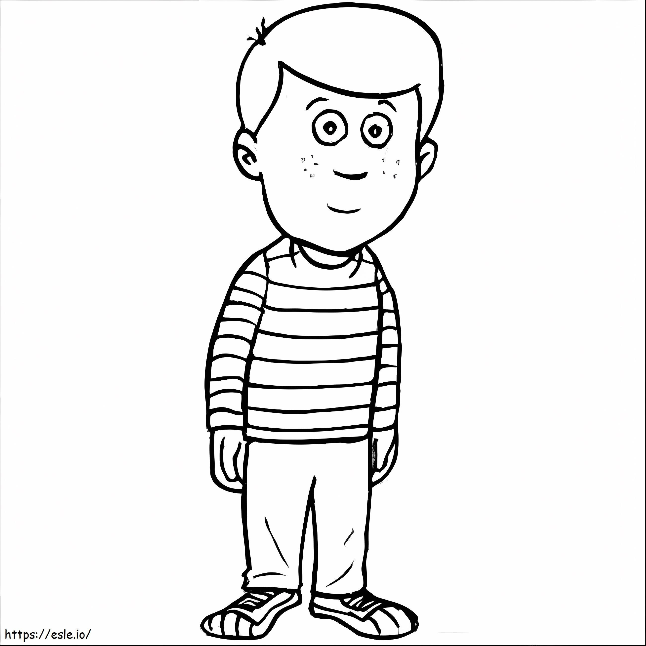 Standing Boy coloring page