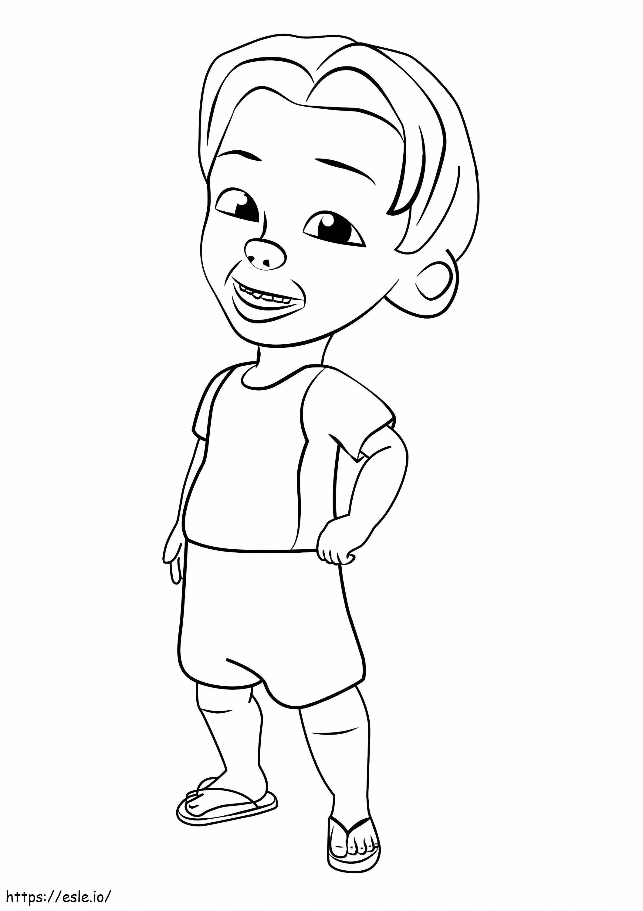 Dzul From Upin And Ipin coloring page