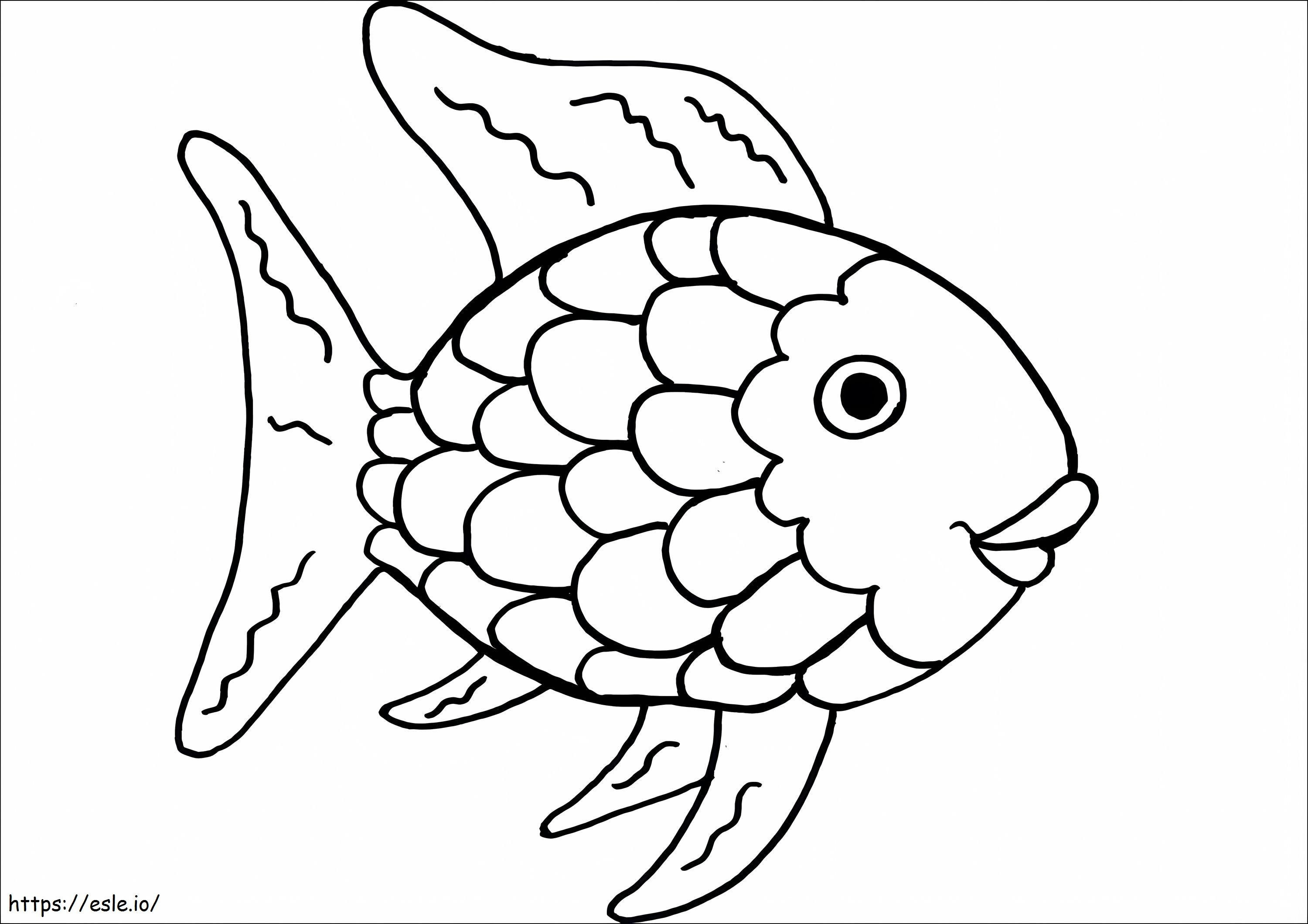 Temel Gökkuşağı Balığı boyama