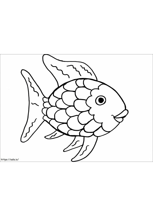Basic Rainbow Fish coloring page