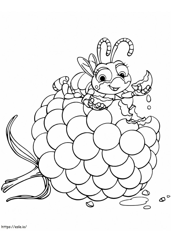 Ant Eating Grapes coloring page