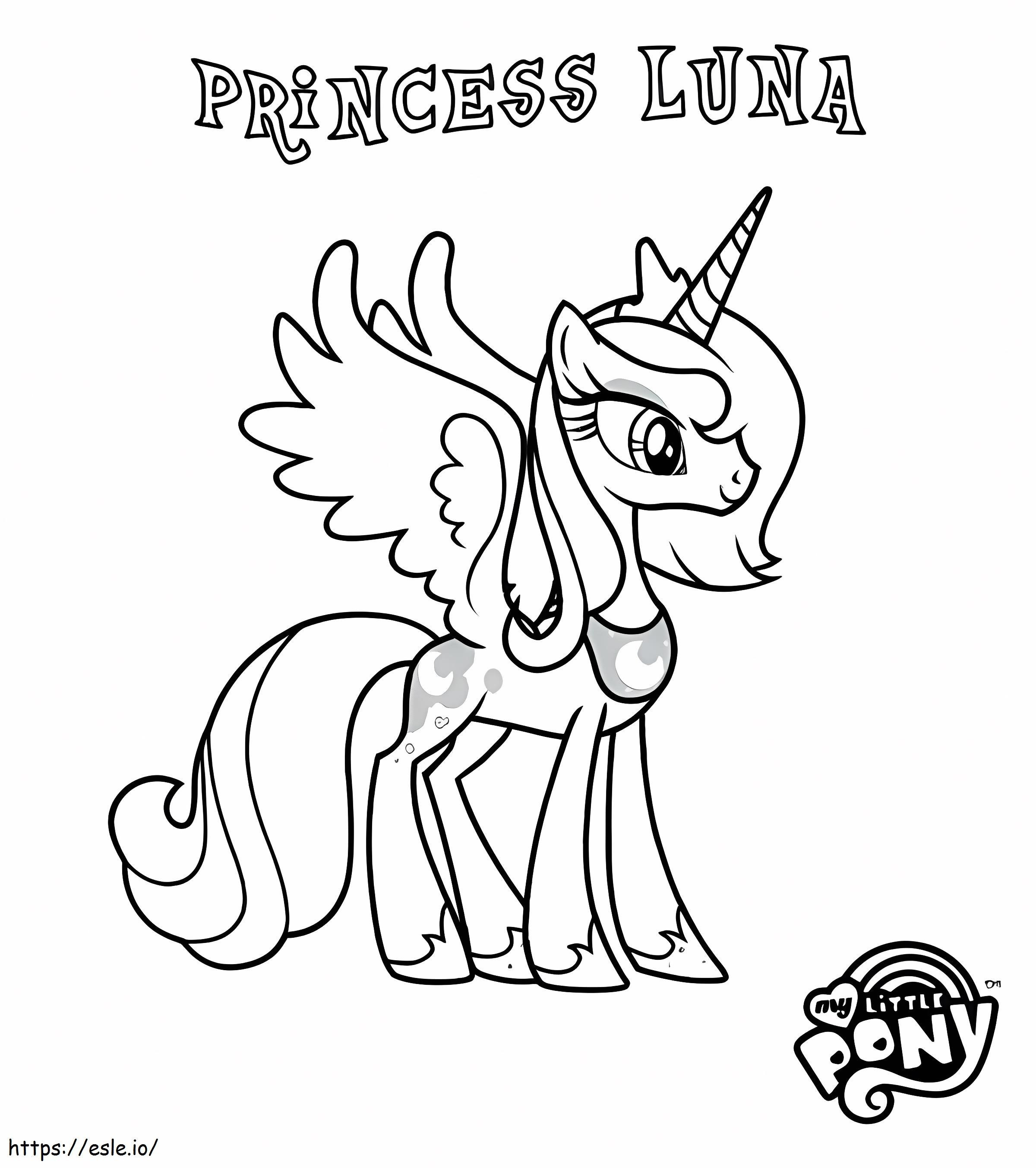 MLP-prinses Luna kleurplaat kleurplaat