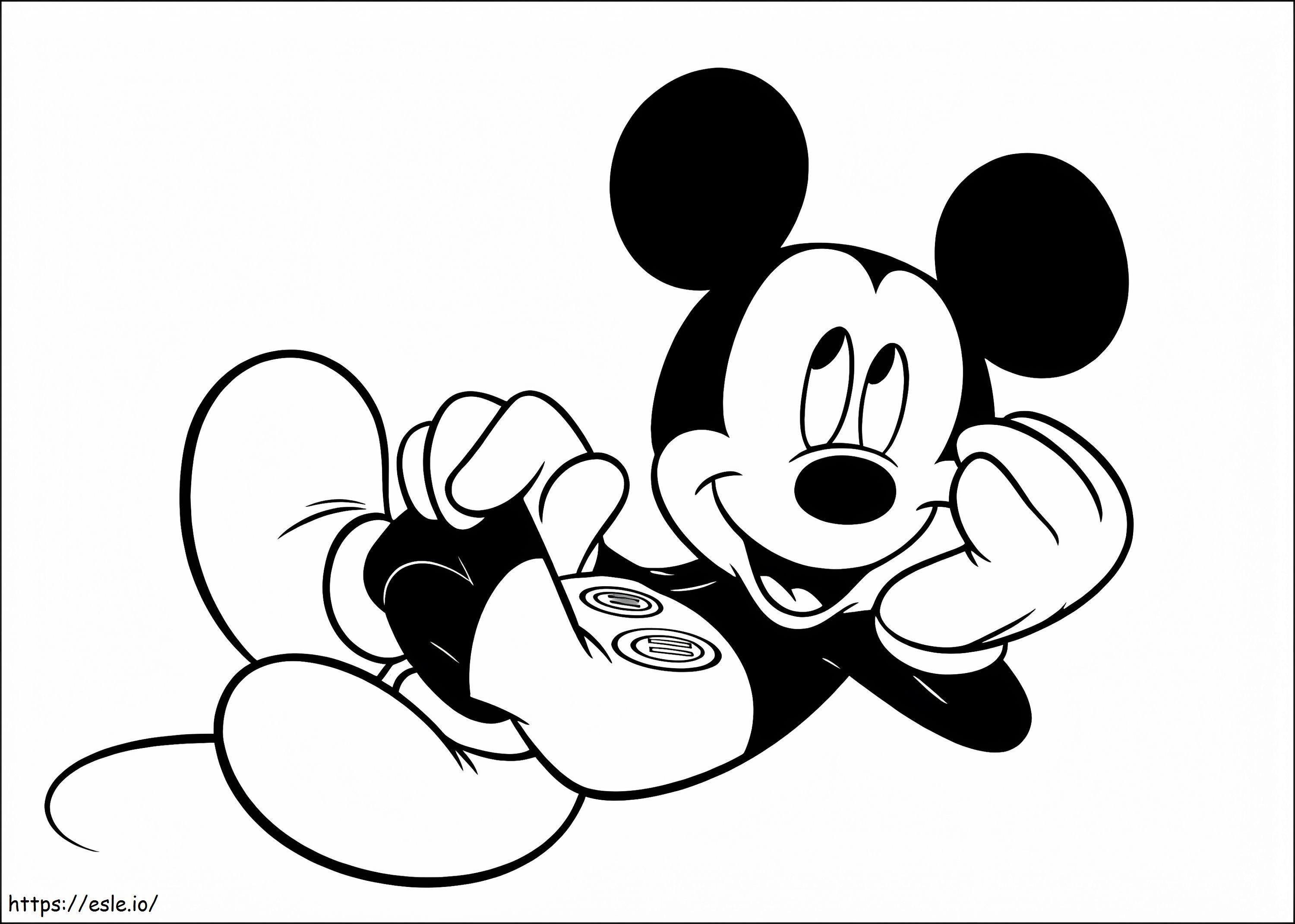 Mickey Mouse Zâmbind de colorat