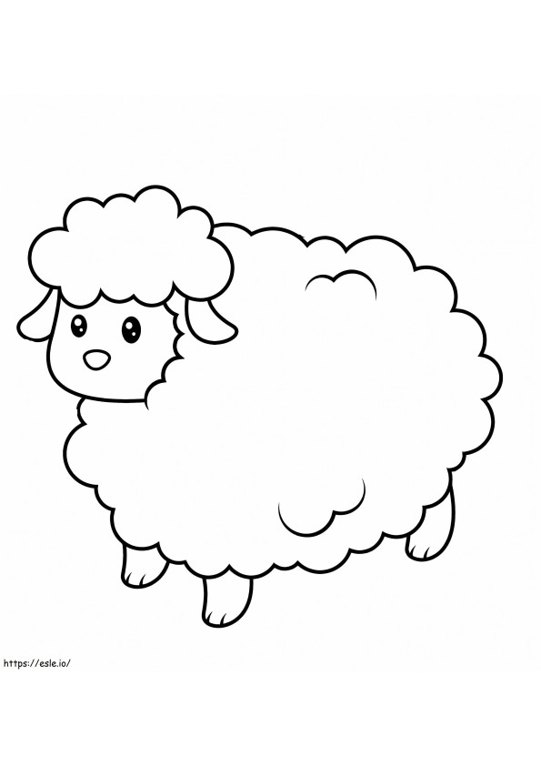 Söpö lampaanvauva värityskuva