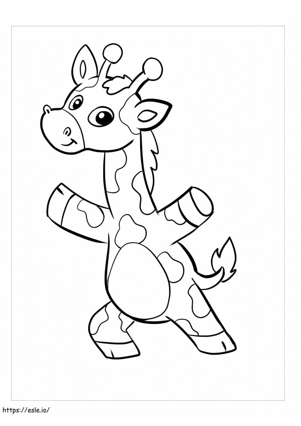 Standing Giraffe coloring page