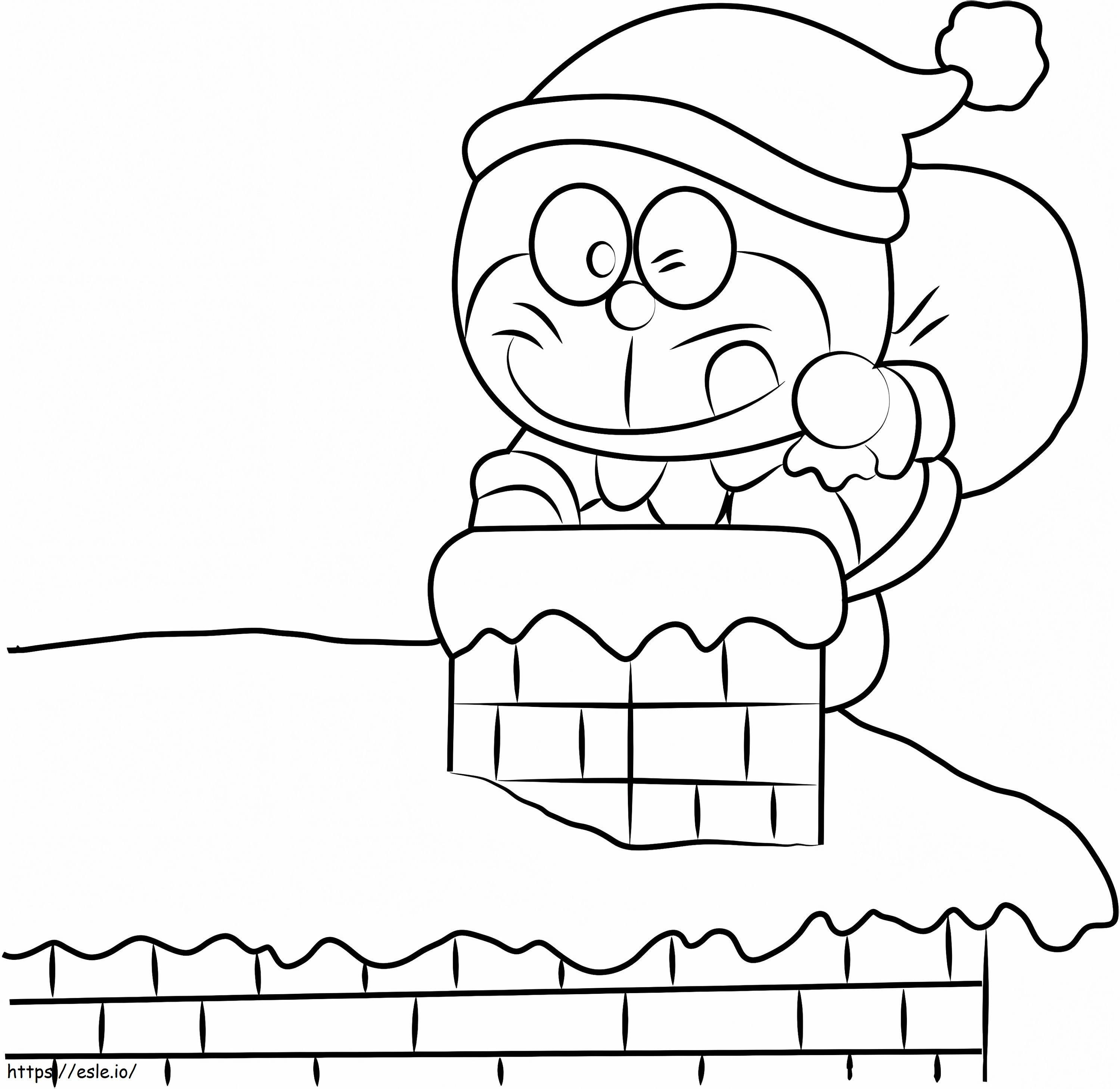 1530676495 Kerst Doraemon A4 kleurplaat kleurplaat