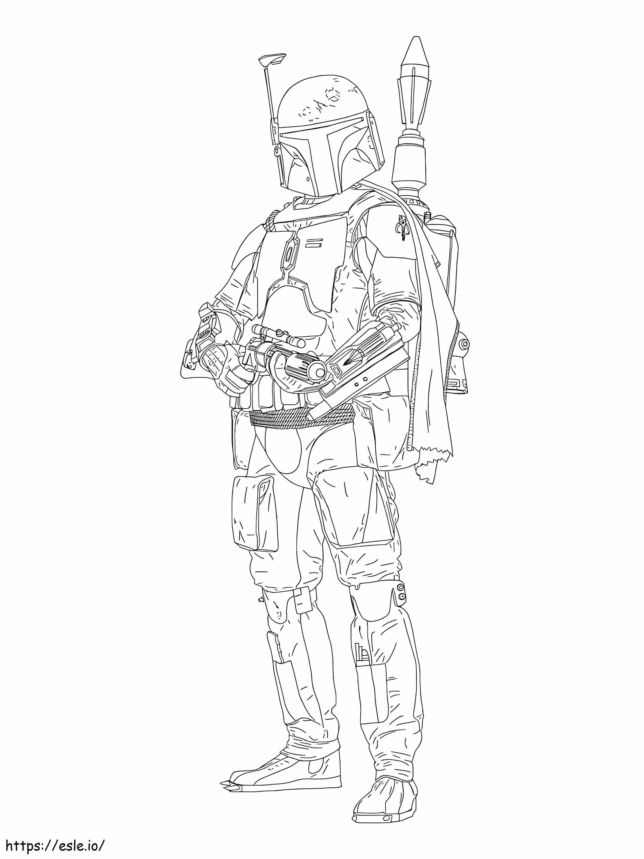 Boba Fett 3 coloring page