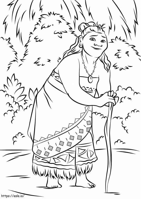 1565573904 Gramma Tala From Moana A4 coloring page