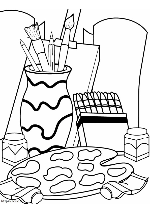 Kitchen Supplies Sewing And Art coloring page
